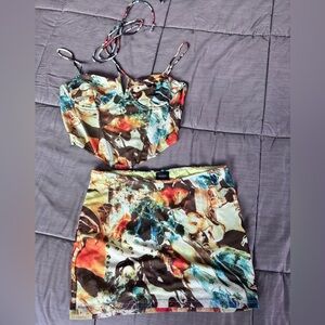 Vibrant Multicolor Skirt Set